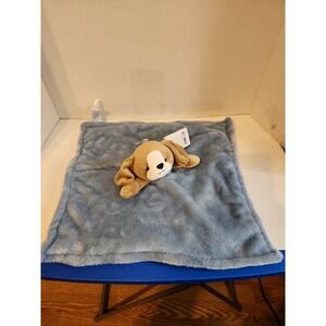 Lovey Carter's Blue Brown Puppy Dog Security Blanket  Baby Boy Soft  New